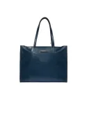 Horizontale Einkaufstasche The Bridge Mirra mit Reißverschluss, blau