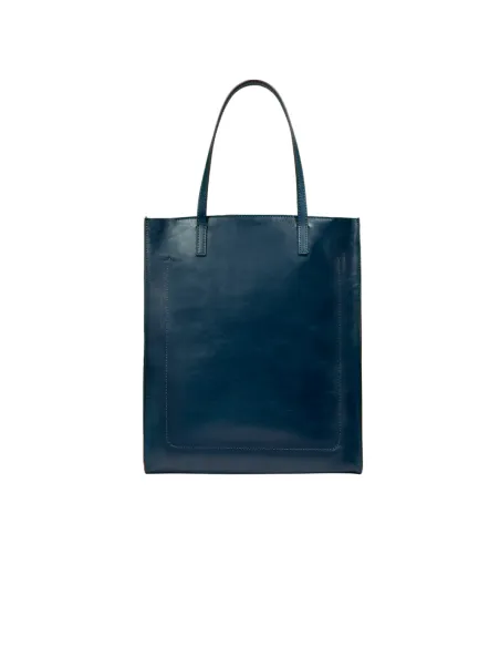 Shopping verticale con chiusura con zip The Bridge Mirra, blu oltremare