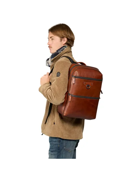 The Bridge Iacopo Leder Laptop-Rucksack | Made in Italy, braun
