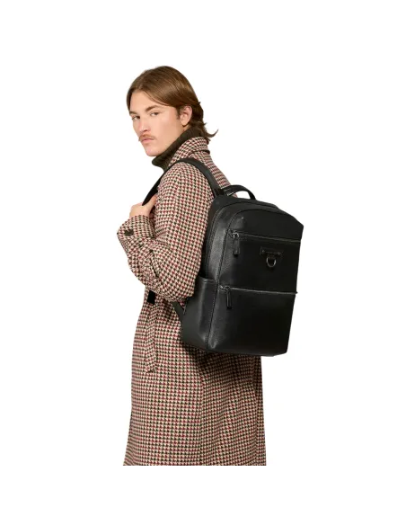 The Bridge Iacopo leather laptop backpack | Handmade in Italy, black