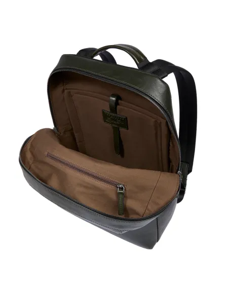 The Bridge Iacopo leather laptop backpack | Handmade in Italy, green