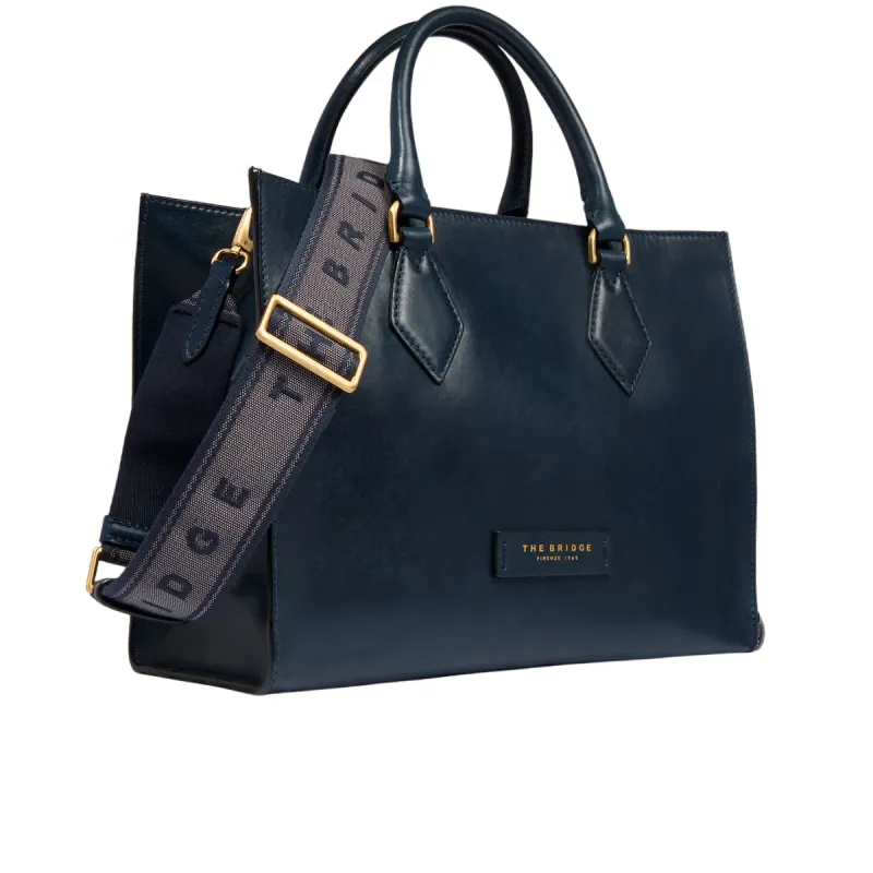 The Bridge Ida large two-handled shopping bag, blue 2