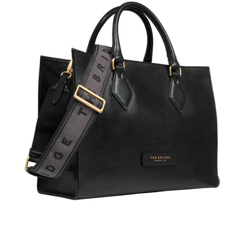 The Bridge Ida large two-handled shopping bag, black 2