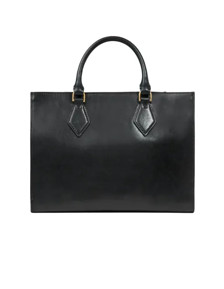 Große Einkaufstasche mit zwei Griffen The Bridge Ida, schwarz