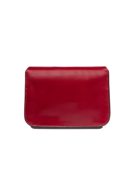 Tracolla in pelle con pattina The Bridge Lucrezia, rosso ribes