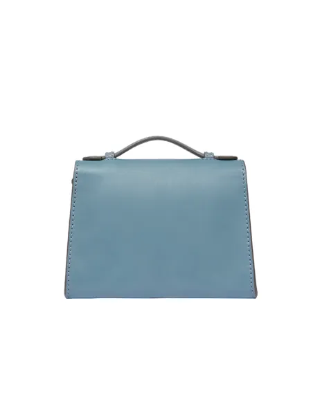 The Bridge Irene mini bag with handle and shoulder strap, light blue