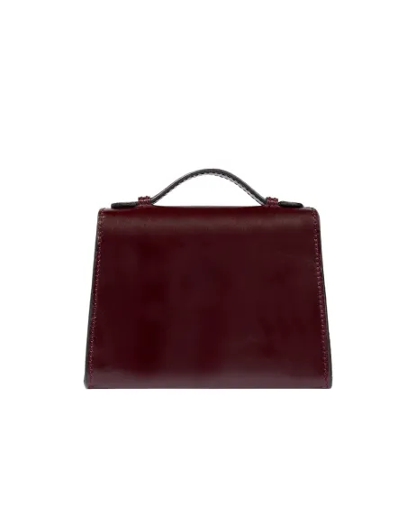The Bridge Irene mini bag with handle and shoulder strap, wine