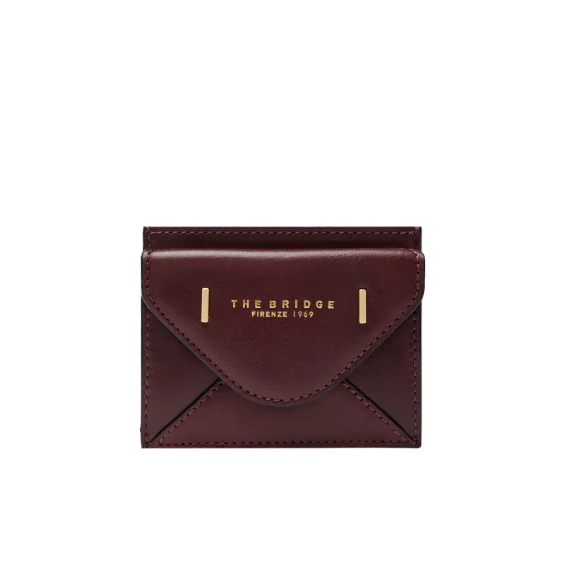 The Bridge Frida small leather card holder, wine