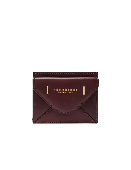 The Bridge Frida small leather card holder, wine