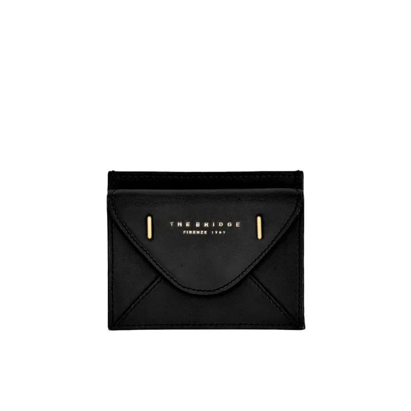 The Bridge Frida small leather card holder, black