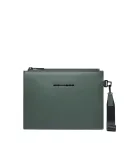 Piquadro Corner Kleine Flache Tasche Wasserdicht, grün
