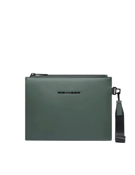 Piquadro Corner Kleine Flache Tasche Wasserdicht, grün