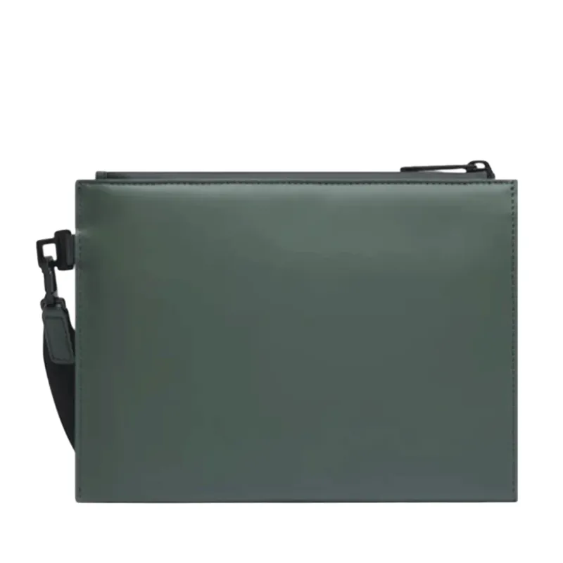 Piquadro Corner Small Flat Pouch in Waterproof Fabric, green 2