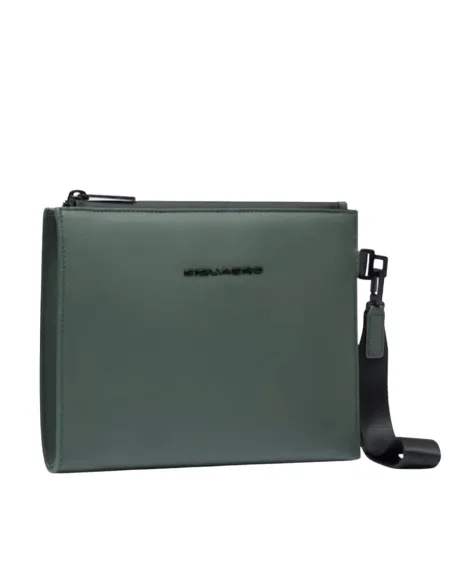 Piquadro Corner Kleine Flache Tasche Wasserdicht, grün