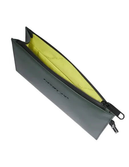 Piquadro Corner Kleine Flache Tasche Wasserdicht, grün