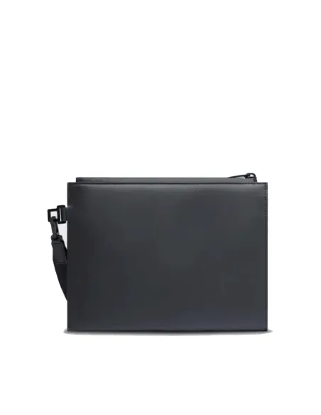 Pochette piccola piatta in tessuto impermeabile Piquadro C2OW, nero
