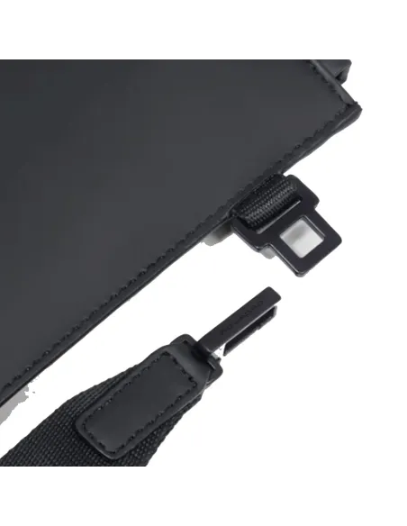 Piquadro Corner Kleine Flache Tasche Wasserdicht, schwarz