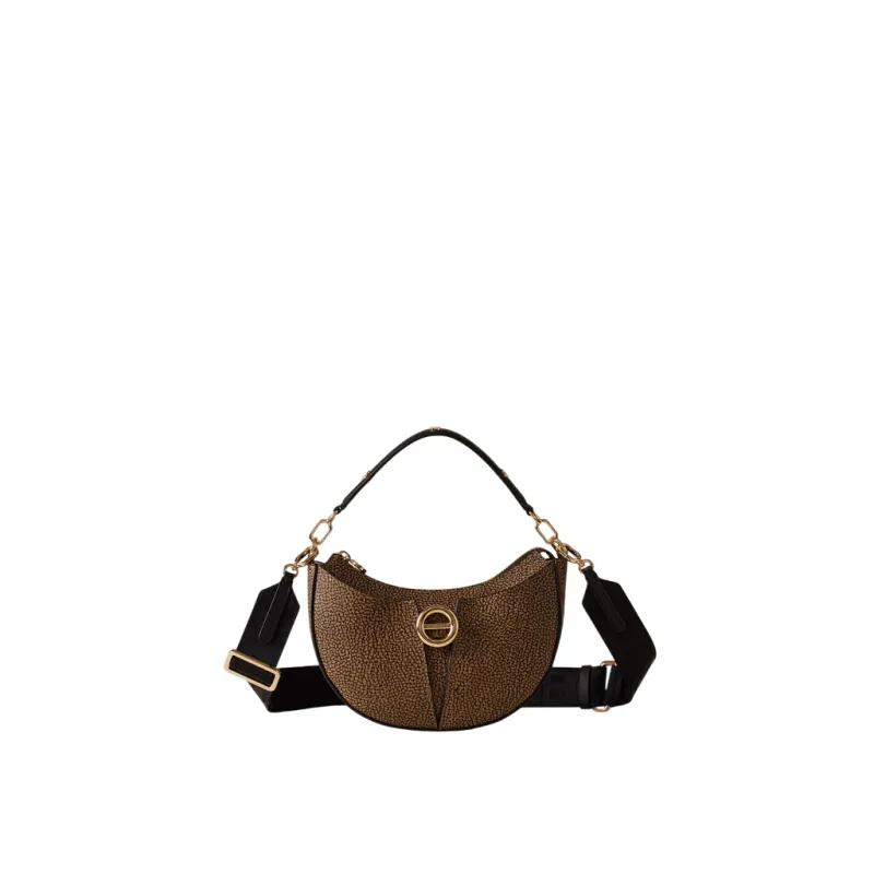 Borbonese Tulip Small Women's Bag in OP Canvas & Leather