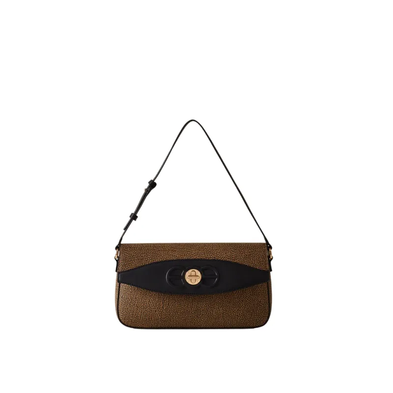 Borbonese Moonlight Schultertasche Mittelgröße aus OP...