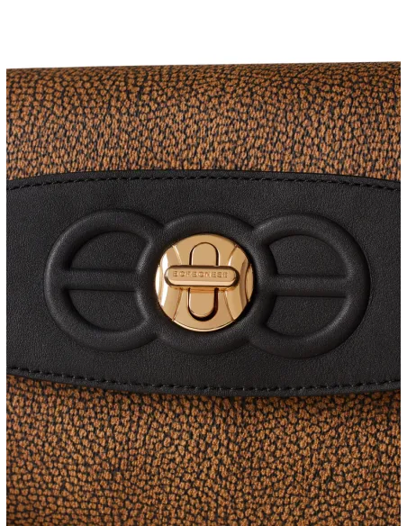 Borbonese Moonlight Medium Shoulder Bag in OP Canvas & Leather