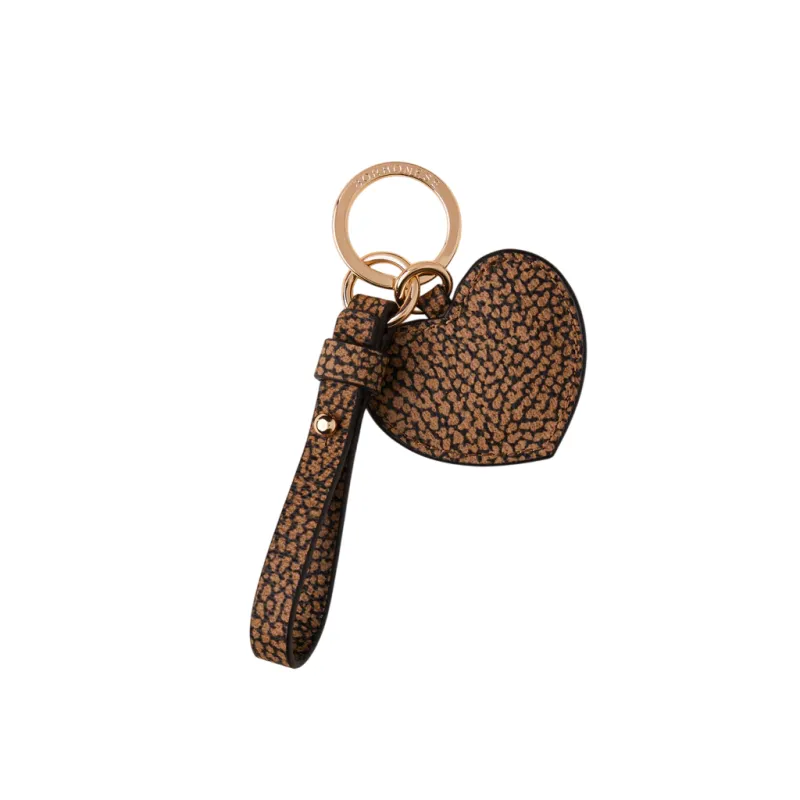 Borbonese Women's Heart Keychain in OP Printed Canvas &...