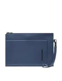 Pochette porta iPad ® mini in pelle Piquadro Atlas, blu