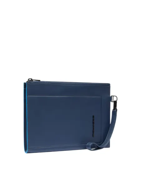 Pochette porta iPad ® mini in pelle Piquadro Atlas, blu