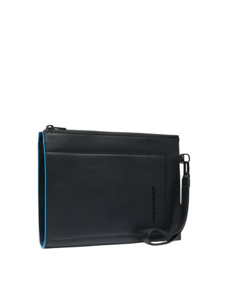 Piquadro Atlas iPad® mini Pouch in Genuine Leather, black