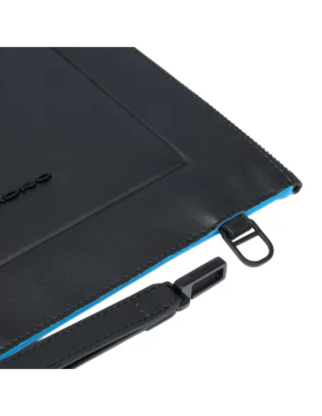 Piquadro Atlas iPad® mini Pouch in Genuine Leather, black