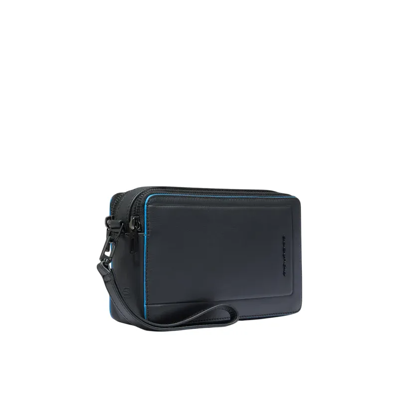 Piquadro Atlas Men's Pouch in Genuine Leather, black 2