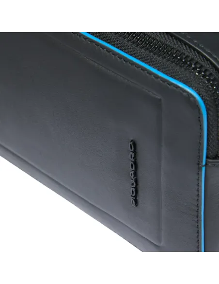 Piquadro Atlas Herrentasche aus echtem Leder, schwarz