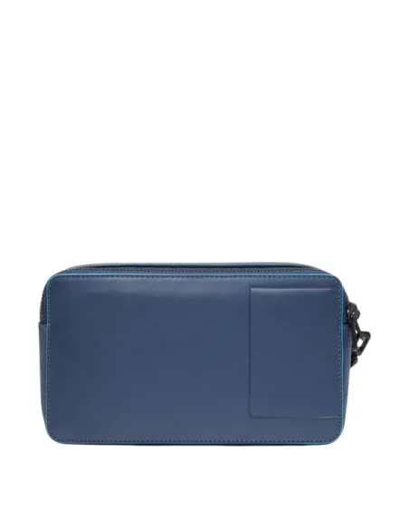 Piquadro Atlas Herrentasche aus echtem Leder, blau