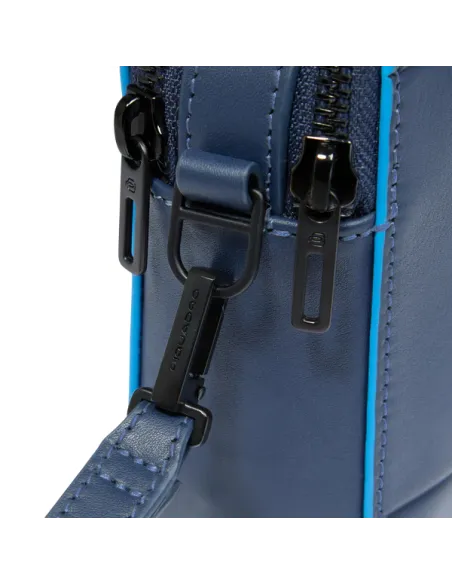 Piquadro Atlas Men's Pouch in Genuine Leather, blue