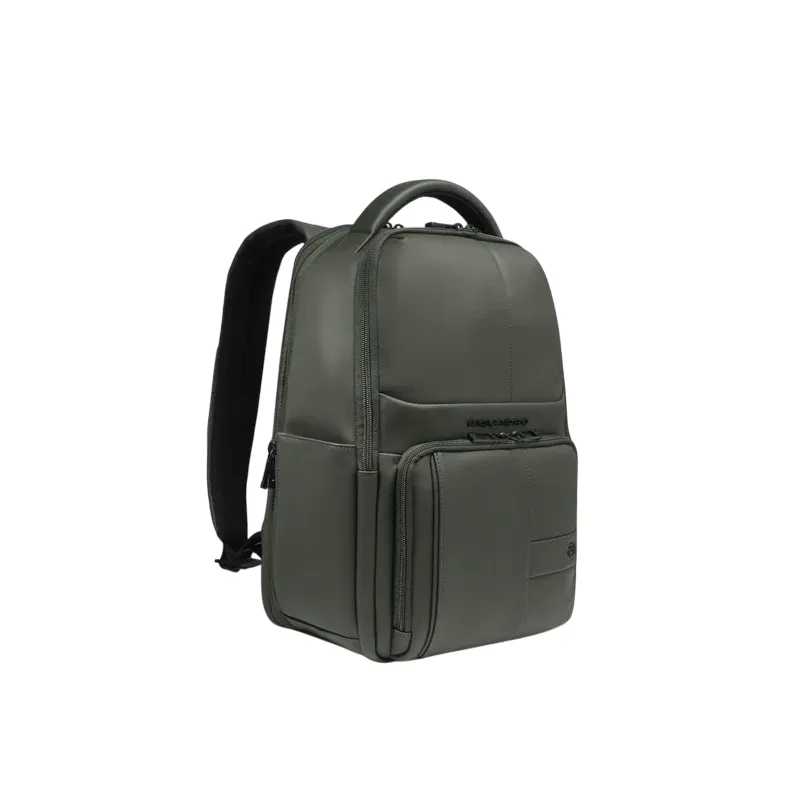 Piquadro Corner Small Expandable Travel Backpack, green 2