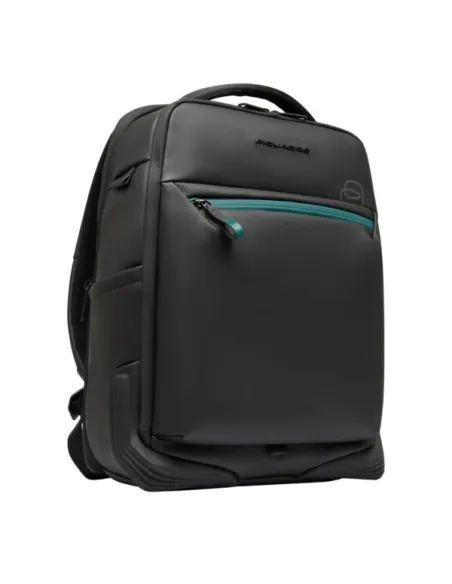 Piquadro Corner Travel Backpack 15.6 Laptop Expandable & Water-Resistant, black