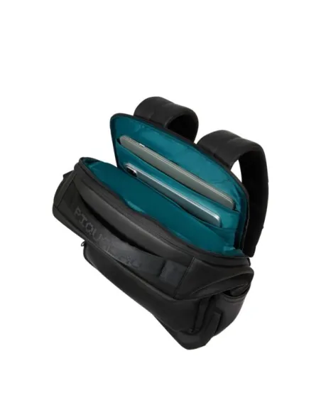 Piquadro Corner Travel Backpack 15.6 Laptop Expandable & Water-Resistant, black