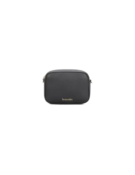 Braccialini Jinny Leather Crossbody Bag, Minimal & Elegant Design, black