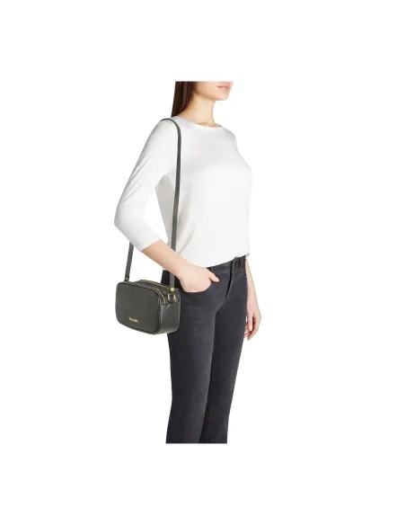 Braccialini Jinny Leather Crossbody Bag, black