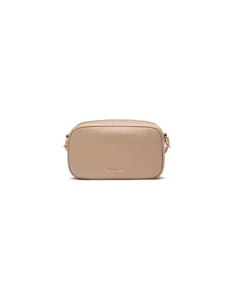 Braccialini Jinny Leather Crossbody Bag, taupe