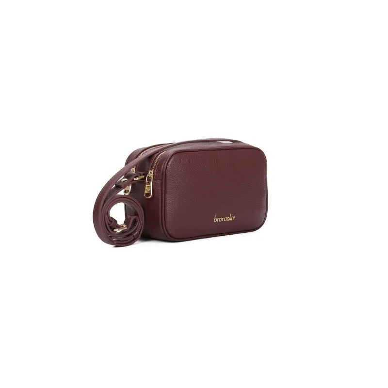 Braccialini Jinny Leather Crossbody Bag, bordeaux 2