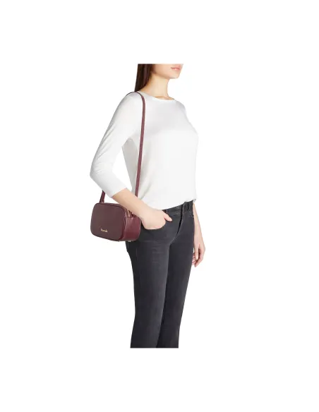 Braccialini Jinny Leather Crossbody Bag, bordeaux