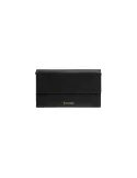 Braccialini Jinny Leather Clutch bag, Versatile Elegance, black