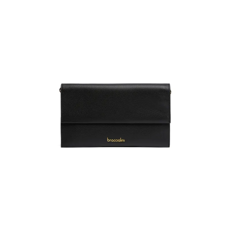 Braccialini Jinny Leather Clutch bag, Versatile Elegance,...