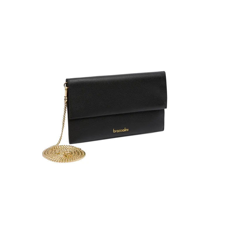 Braccialini Jinny Leather Clutch bag, Versatile Elegance,... 2