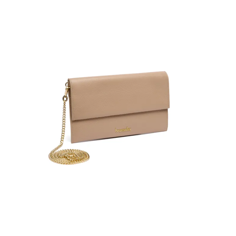 Braccialini Jinny Leather Clutch bag, Versatile Elegance,... 2