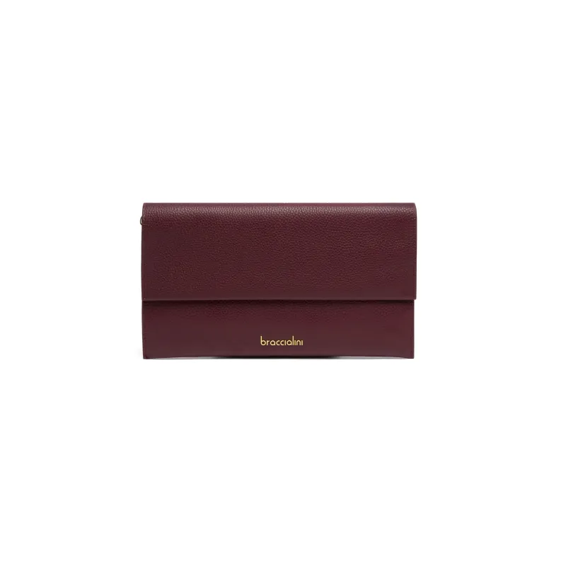 Braccialini Jinny Leather Clutch bag, Versatile Elegance,...