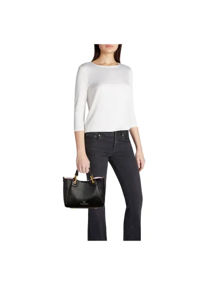 Braccialini Amy Small Eco-Leather Handbag, Elegant & Versatile, black