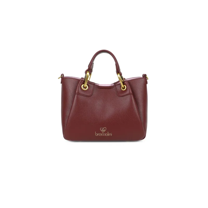 Borsa donna media Braccialini Amy, bordeaux