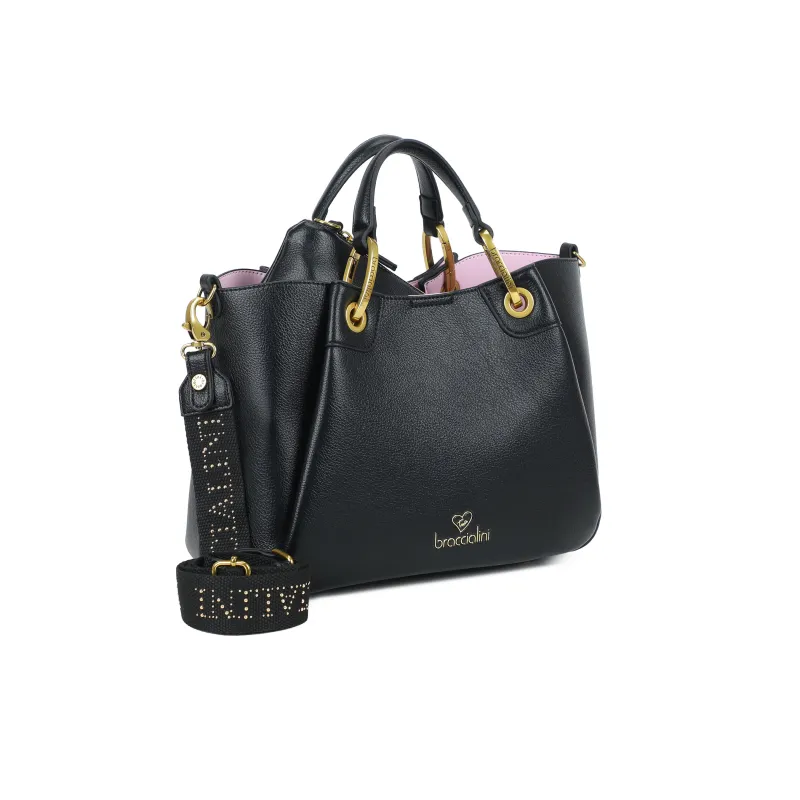 Braccialini Amy Medium Handbag, Elegant & Practical, black 2