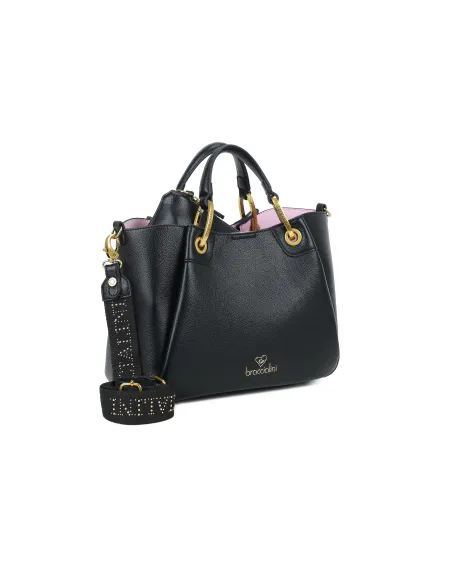 Borsa con due manici Braccialini Amy, nera